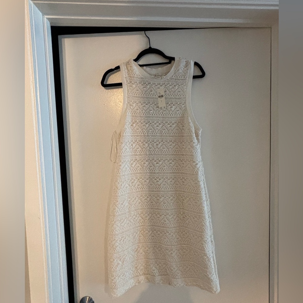 Anthropologie White Knit Dress – NWT, Size L